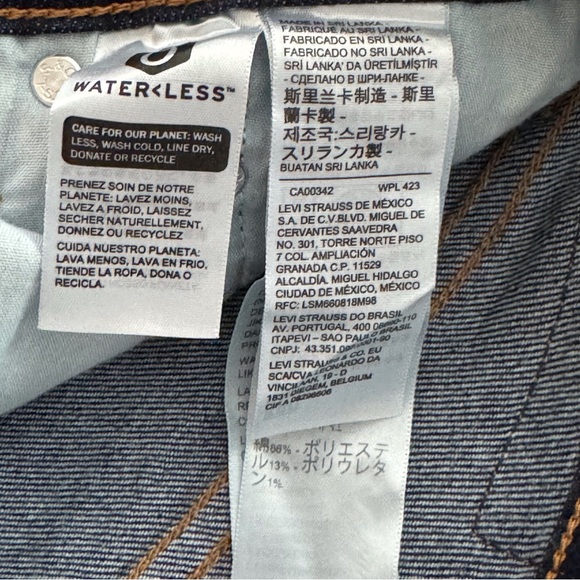 LEVI’s Distressed Ribcage Straight Ankle Jeans Size 27 Blue - Picture 10 of 13